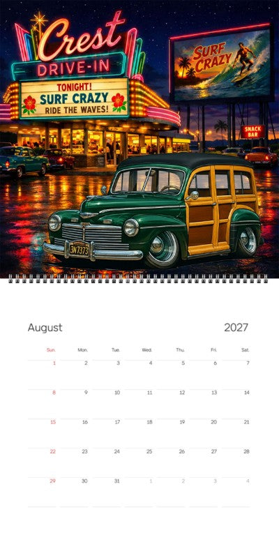 2027 Woodie Neon Calendar 3N7373-CA