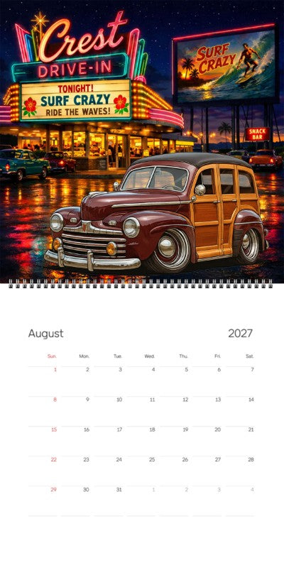 2027 Woodie Neon Calendar 3P3449-CA