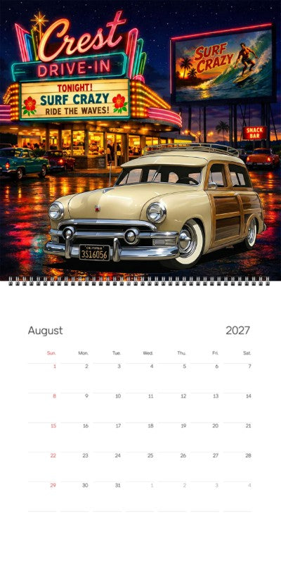 2027 Woodie Neon Calendar 3S16056-CA