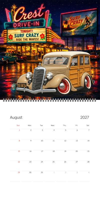 2027 Woodie Neon Calendar 3U5874-CA