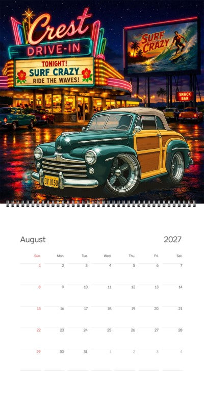 2027 Woodie Neon Calendar 3Y1050-CA