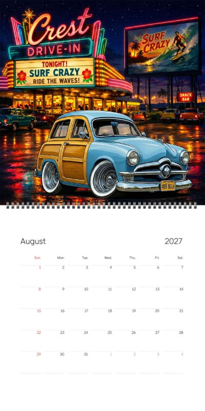 2027 Woodie Neon Calendar 40B8016-CA