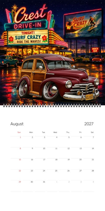 2027 Woodie Neon Calendar 41J992-CA