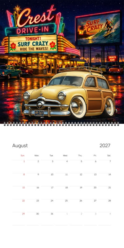 2027 Woodie Neon Calendar 49763-OR
