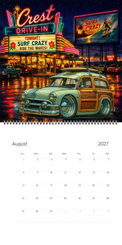 2027 Woodie Neon Calendar 4A41040-CA