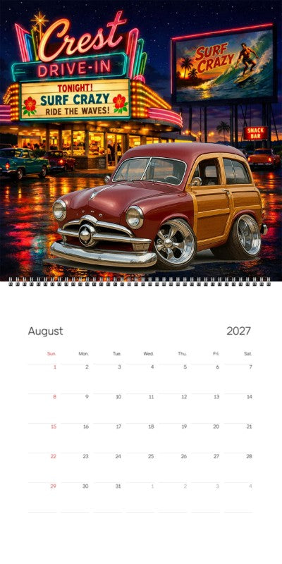 2027 Woodie Neon Calendar 4T9WOOD-CA