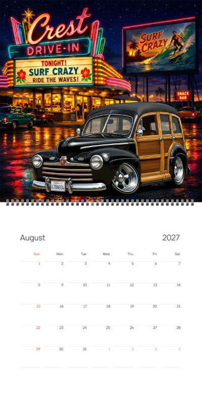 2027 Woodie Neon Calendar 4ZRH804-CA