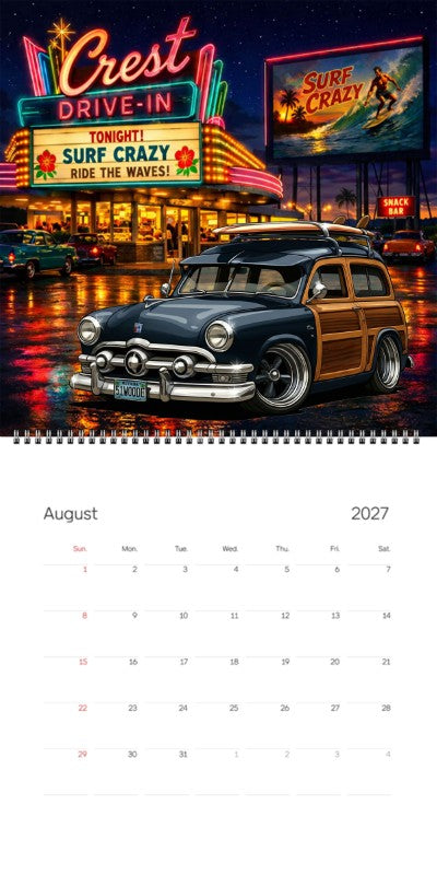 2027 Woodie Neon Calendar 51WOODE-NV