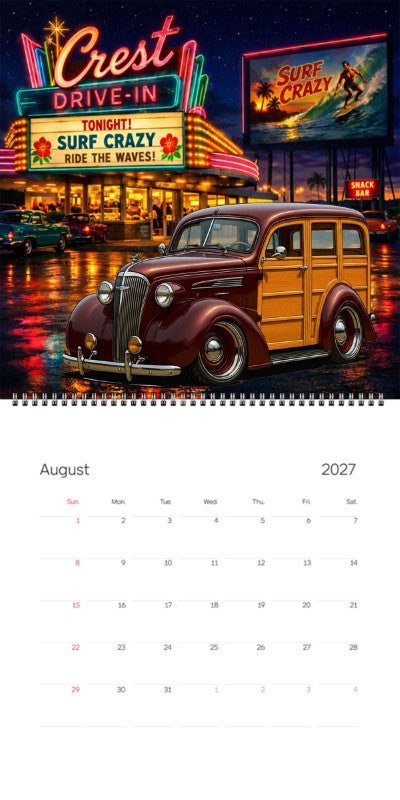 2027 Woodie Neon Calendar 5CZX655-CA