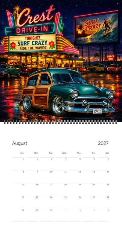 2027 Woodie Neon Calendar 5GFM335-CA