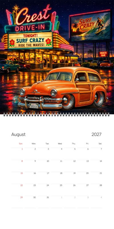 2027 Woodie Neon Calendar 5KKC416-CA