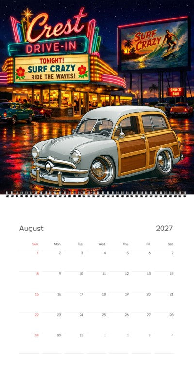 2027 Woodie Neon Calendar 5MML913-CA
