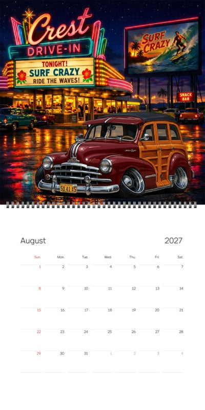 2027 Woodie Neon Calendar 5U4145-CA