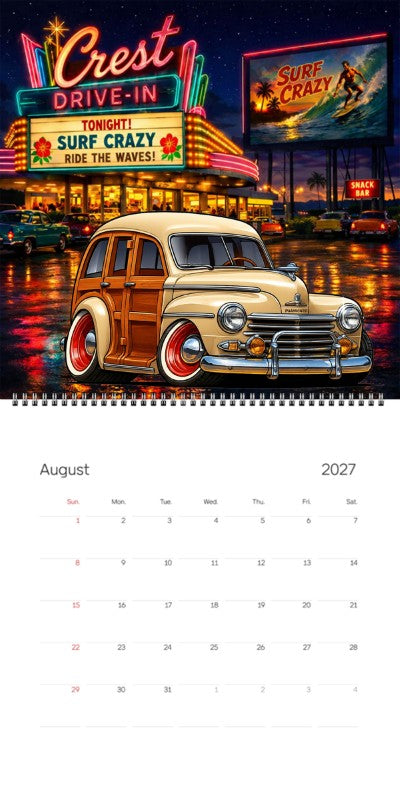 2027 Woodie Neon Calendar 5YBR785-CA