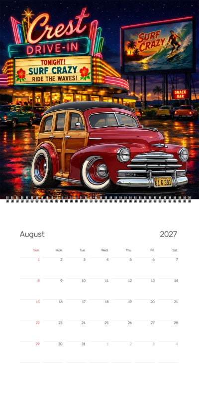 2027 Woodie Neon Calendar 61G391-CA