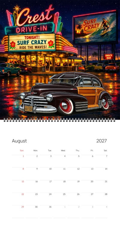 2027 Woodie Neon Calendar 61L519-CA