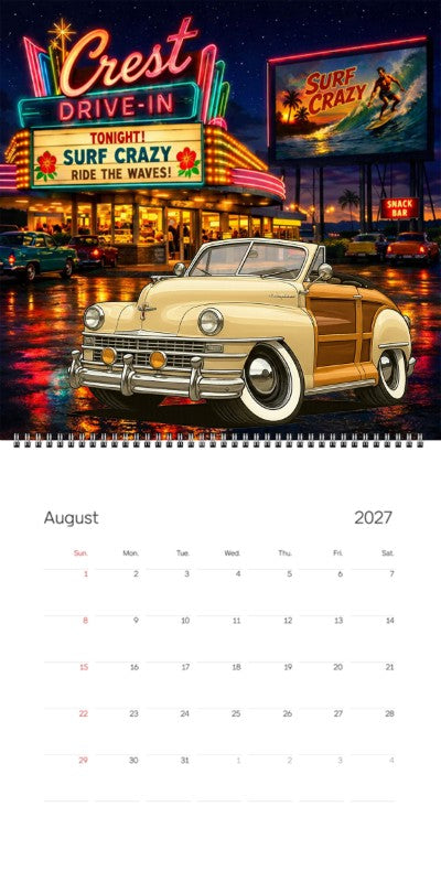 2027 Woodie Neon Calendar 66R173-CA