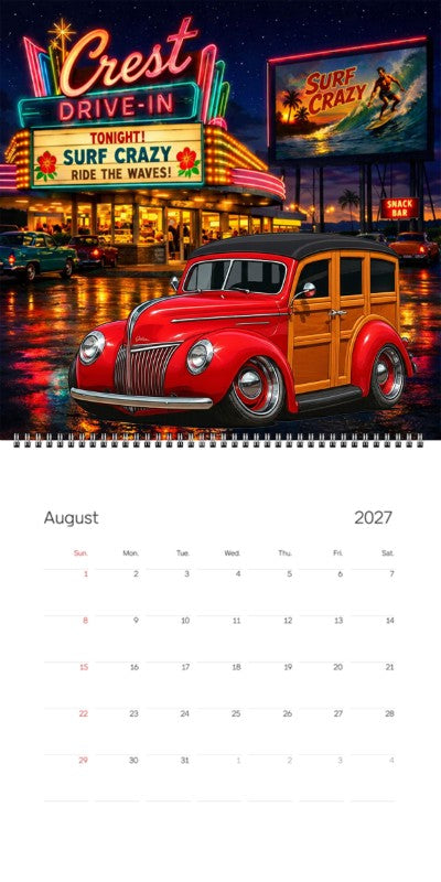 2027 Woodie Neon Calendar 6CCT016-CA