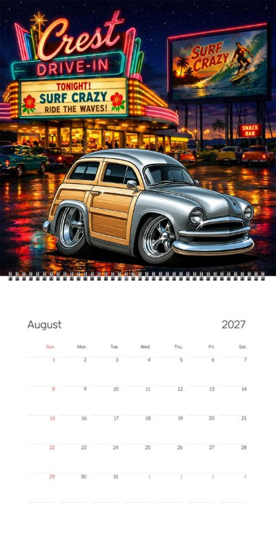2027 Woodie Neon Calendar 6CMT115-CA