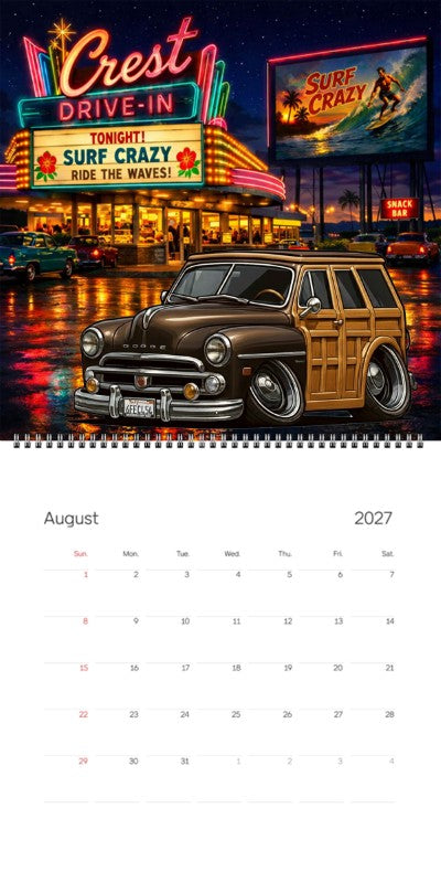 2027 Woodie Neon Calendar 6FEC454-CA