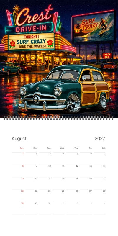 2027 Woodie Neon Calendar 78F241-CA