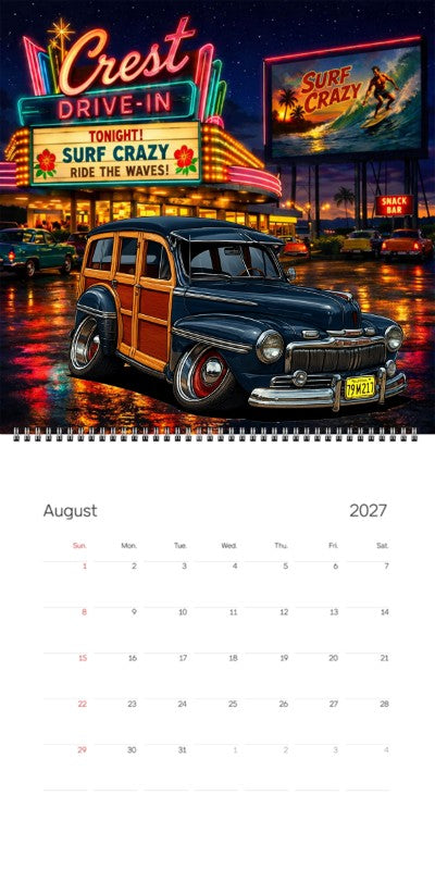 2027 Woodie Neon Calendar 79M217-CA