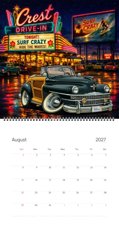 2027 Woodie Neon Calendar 7AMU462-CA