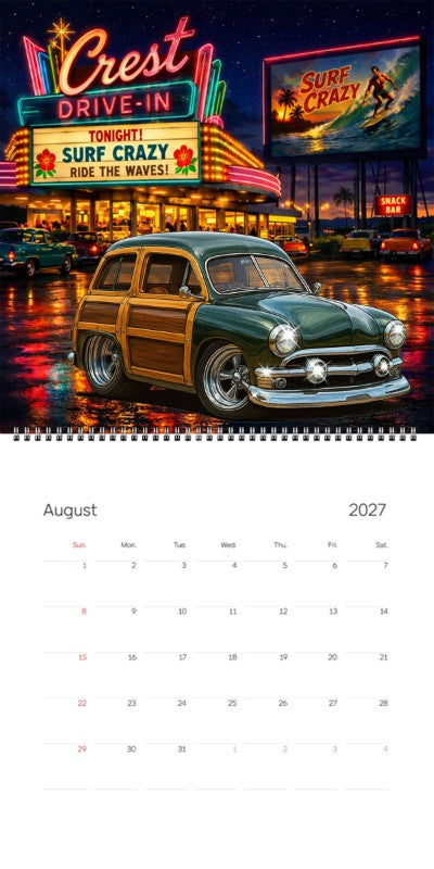 2027 Woodie Neon Calendar 7DDJ466-CA