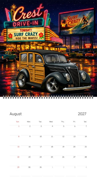 2027 Woodie Neon Calendar 7H201-CA