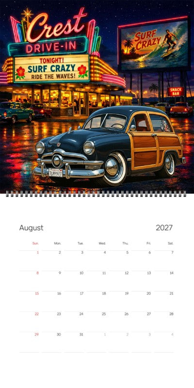2027 Woodie Neon Calendar 7LPP977-CA