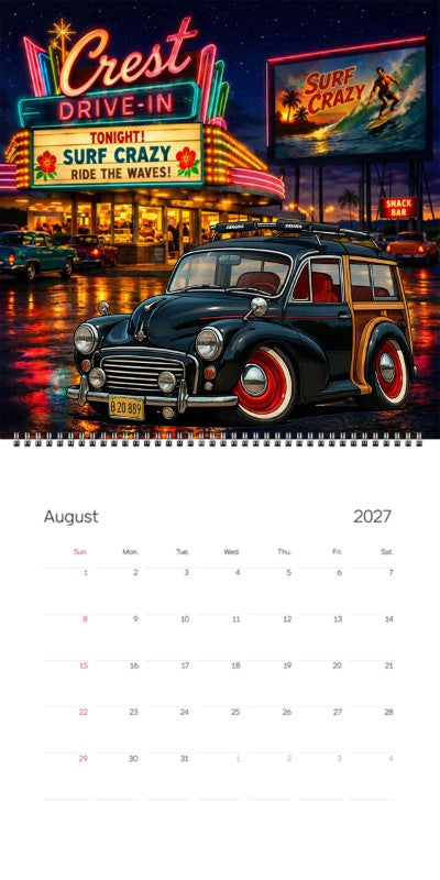 2027 Woodie Neon Calendar 7VFH252-CA