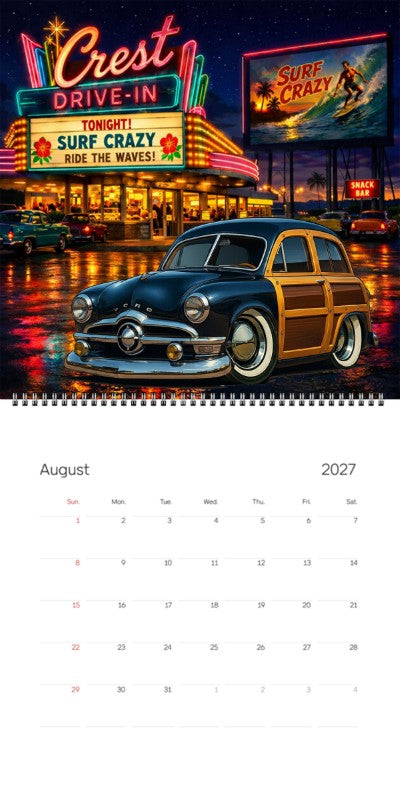2027 Woodie Neon Calendar 7YOS690-CA