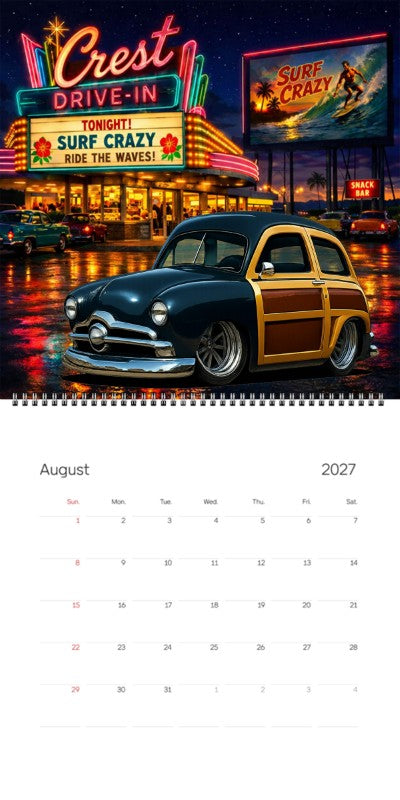 2027 Woodie Neon Calendar 8FJY151-CA