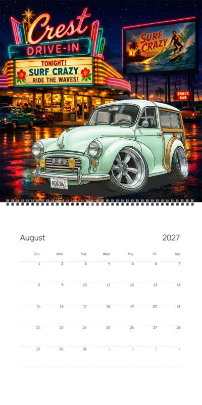 2027 Woodie Neon Calendar 8GQZ041-CA