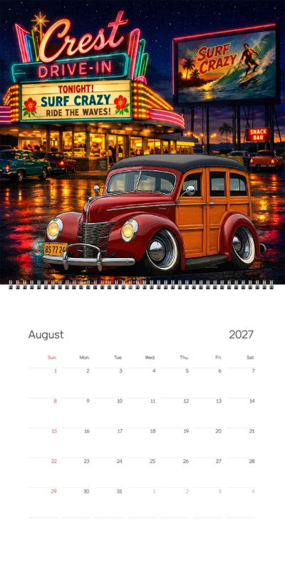 2027 Woodie Neon Calendar 8S7724-CA
