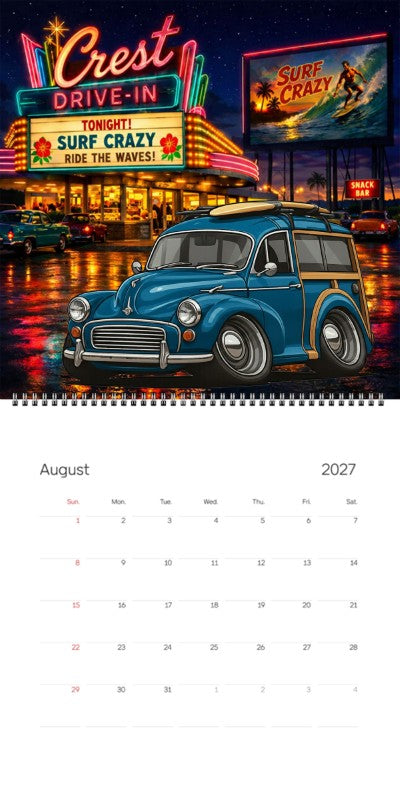 2027 Woodie Neon Calendar 8UCV806-CA