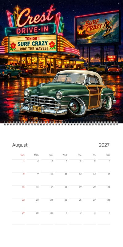 2027 Woodie Neon Calendar 8X3007-CA