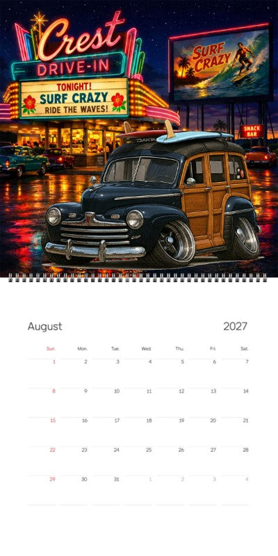 2027 Woodie Neon Calendar 90G463-CA