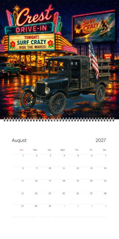2027 Woodie Neon Calendar 912564-CA