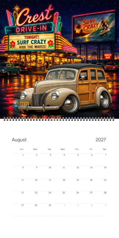 2027 Woodie Neon Calendar 99B111-CA