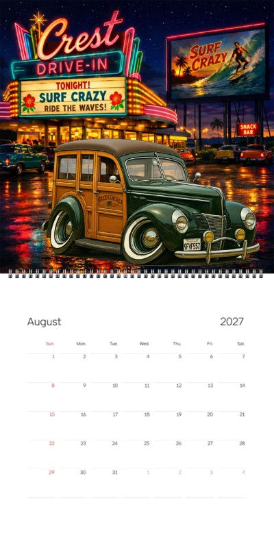 2027 Woodie Neon Calendar 9FVF557-CA