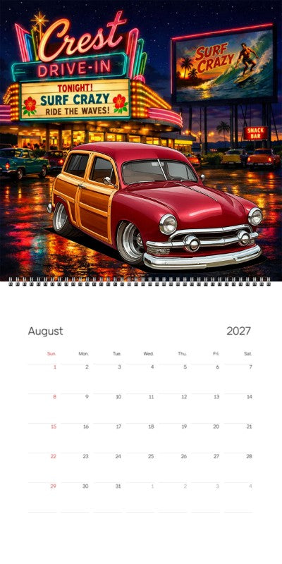 2027 Woodie Neon Calendar 9KBA527-CA