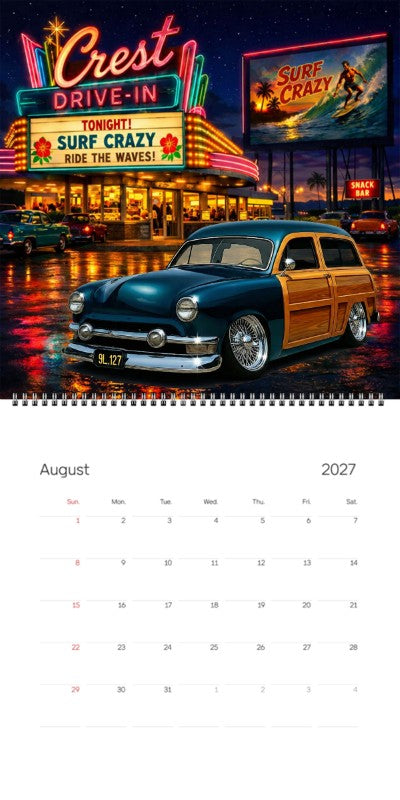 2027 Woodie Neon Calendar 9L127-CA