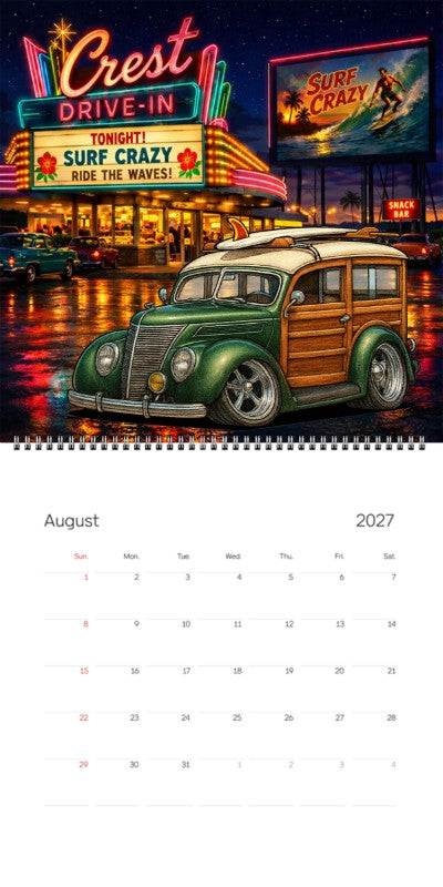 2027 Woodie Neon Calendar 9NXA531-CA