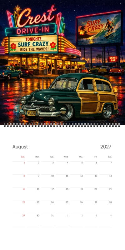 2027 Woodie Neon Calendar 9P1950-CA