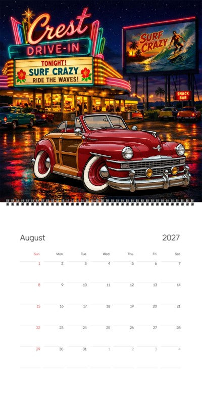 2027 Woodie Neon Calendar 9UDY597-CA