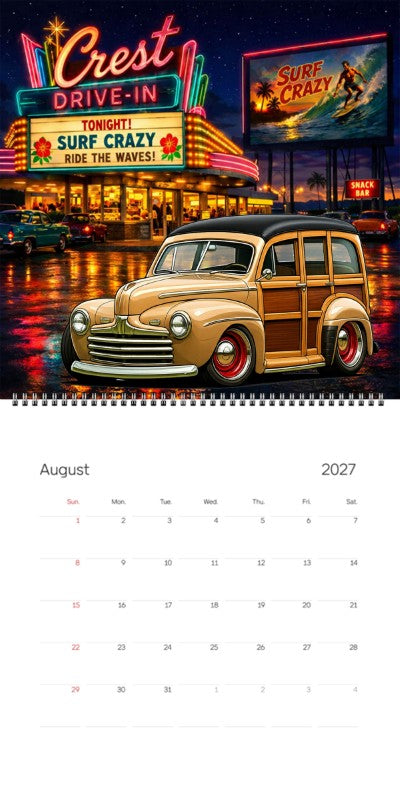 2027 Woodie Neon Calendar AKA6146-AZ