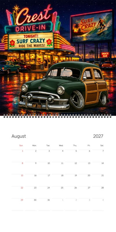 2027 Woodie Neon Calendar AWF200-CA