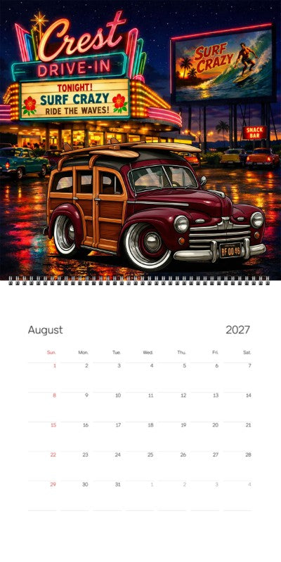 2027 Woodie Neon Calendar BF0046-CA