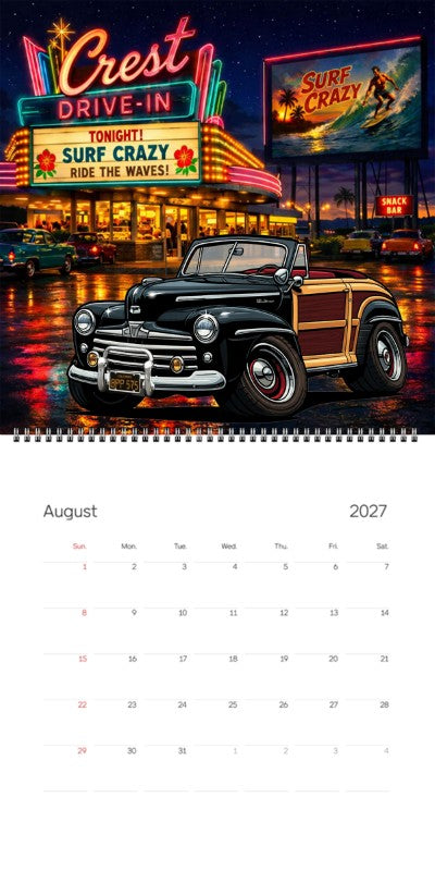 2027 Woodie Neon Calendar BPP575-CA